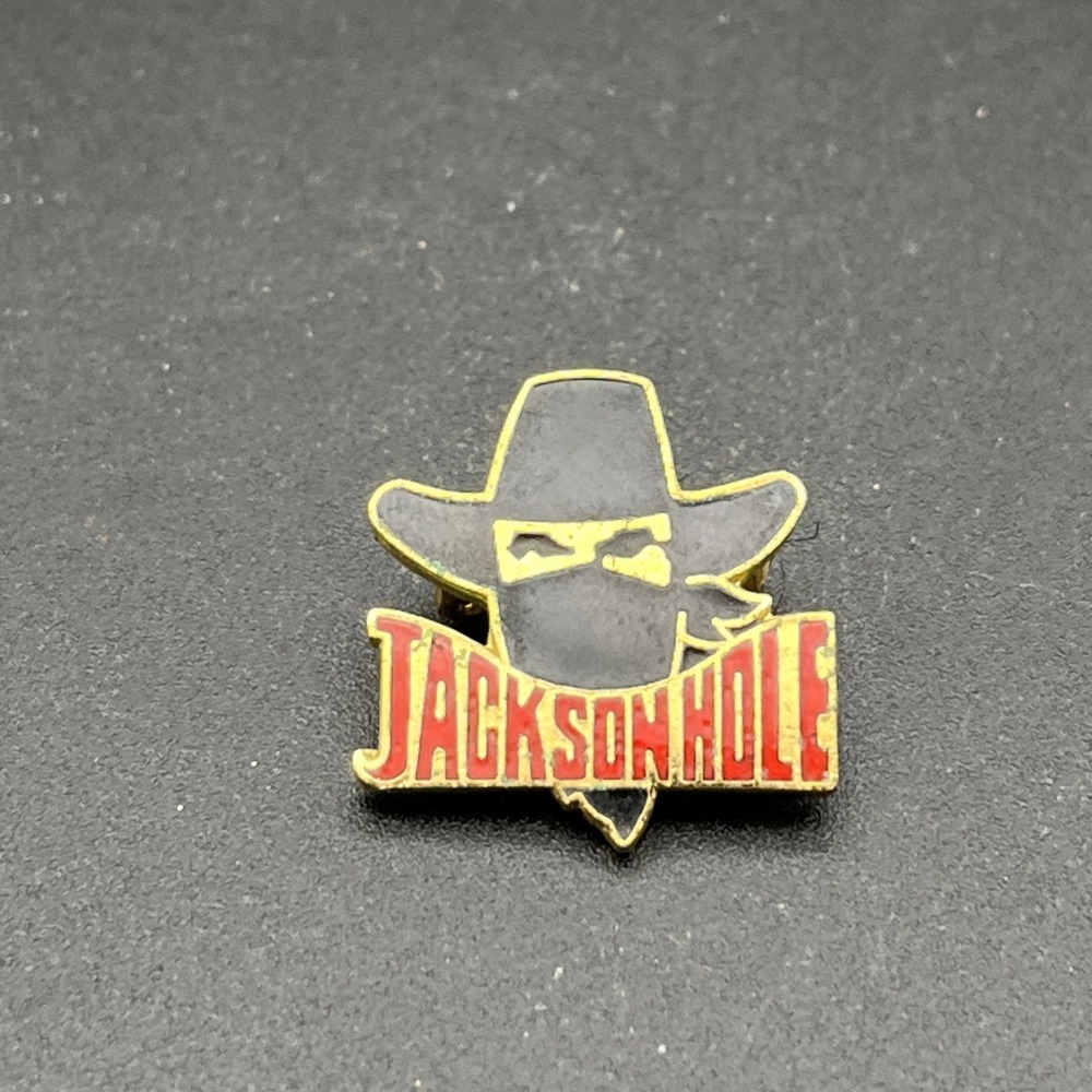 Jackson Hole Wyoming Bandit Mask United States Of America Lapel Hat Pin